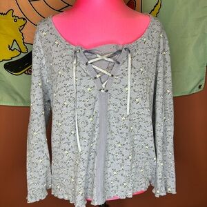 Vintage/Y2k Lace up top